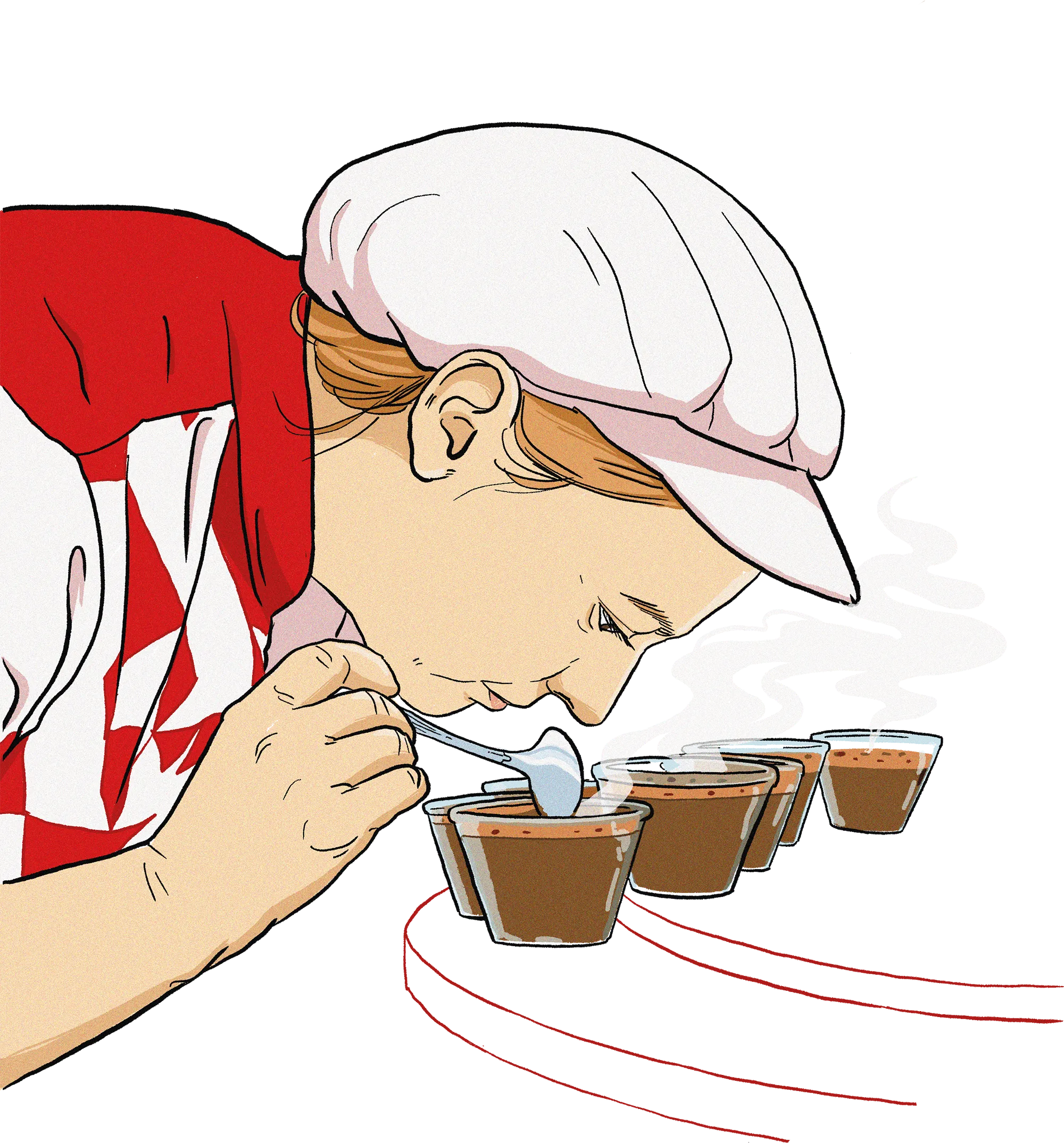 O ritual repete-se de manhã e à tarde. Todos os dias se prova café no laboratório da fábrica da Delta.